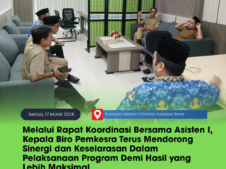 Perkuat Koordinasi, Pemprov Sulbar Selaraskan Program Pembangunan Daerah