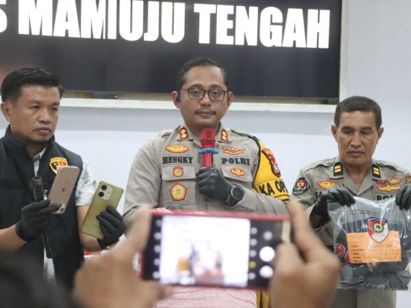 Pelaku Pemerkosaan Kurir Perempuan Berhasil Ditangkap, Polres Mamuju Tengah Gelar Press Release