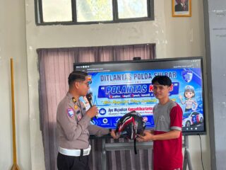 Ditlantas Polda Sulbar Sapa Pelajar, Kenalkan E-Teguran dan Kampanyekan Keselamatan Berkendara