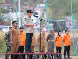 Sekda Junda Pimpin Apel Satgas Karhutlah Sulbar, Tekankan Pentingnya Sinergi Lintas Instansi